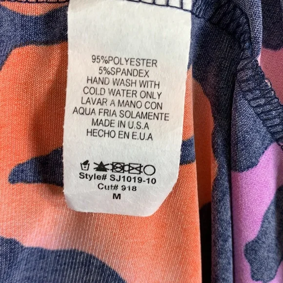 Swim Wear Cardigan Top M Bathing Suit Coverup Top Purple Black NWT Polyester - Picture 7 of 11